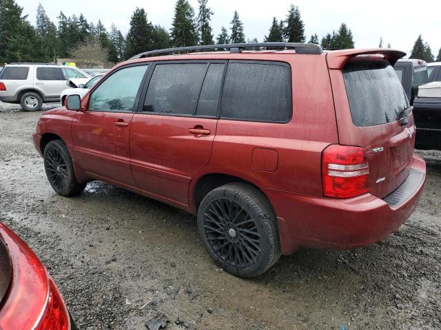 JTEHD21A430020875 - 2003 TOYOTA HIGHLANDER RED photo 2