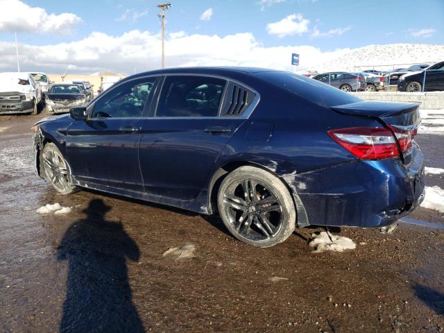 1HGCR2F52HA028391 - 2017 HONDA ACCORD SPORT BLUE photo 2