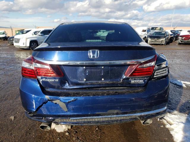 1HGCR2F52HA028391 - 2017 HONDA ACCORD SPORT BLUE photo 6