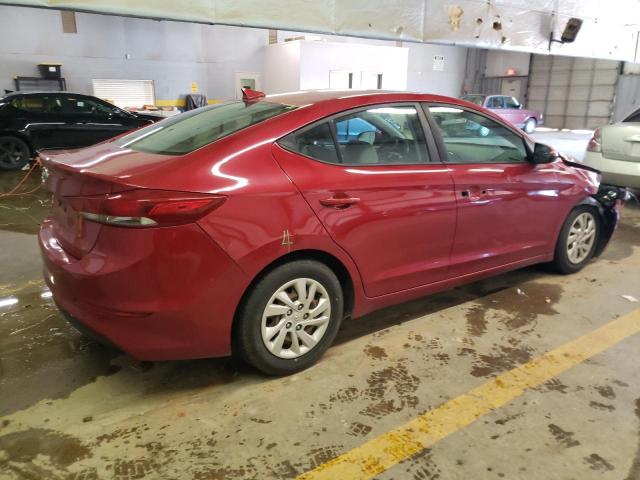 5NPD74LF2HH197062 - 2017 HYUNDAI ELANTRA SE RED photo 3