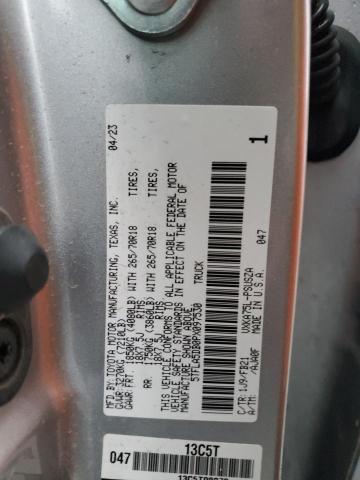 5TFLA5DB0PX097530 - 2023 TOYOTA TUNDRA CREWMAX SR SILVER photo 13