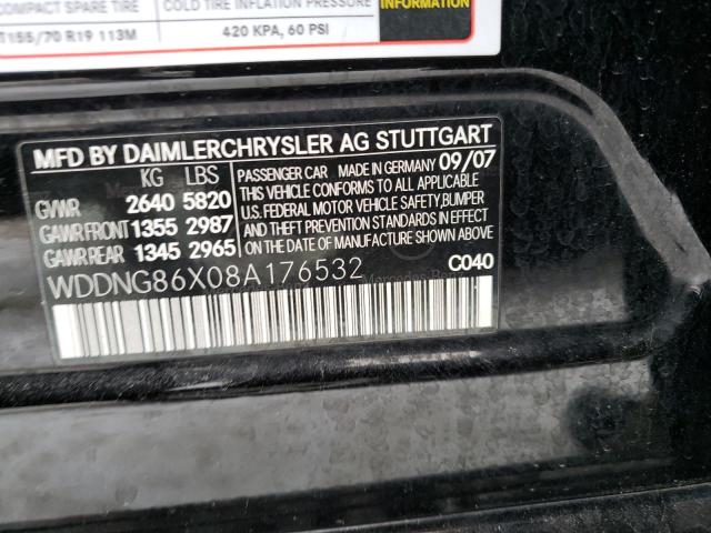 WDDNG86X08A176532 - 2008 MERCEDES-BENZ S 550 4MATIC BLACK photo 12