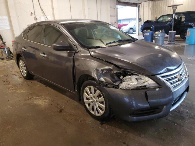 3N1AB7AP0EY311138 - 2014 NISSAN SENTRA S GRAY photo 4