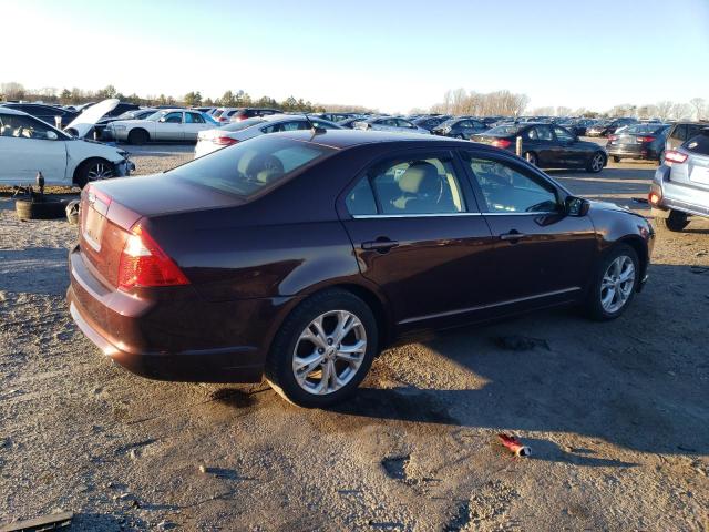 3FAHP0HA2CR168051 - 2012 FORD FUSION SE BURGUNDY photo 3