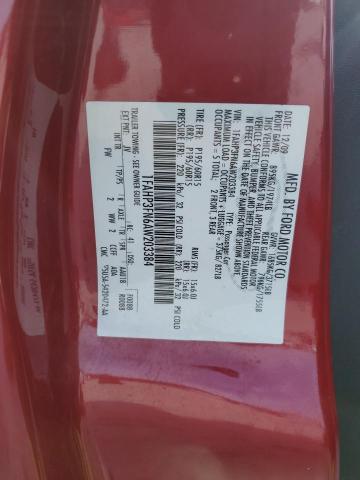 1FAHP3FN6AW203384 - 2010 FORD FOCUS SE RED photo 12