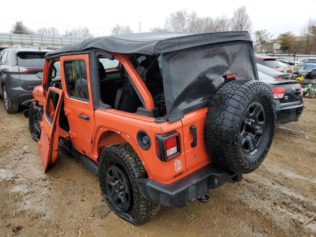 1C4HJXDN5JW221221 - 2018 JEEP WRANGLER SPORT ORANGE photo 2