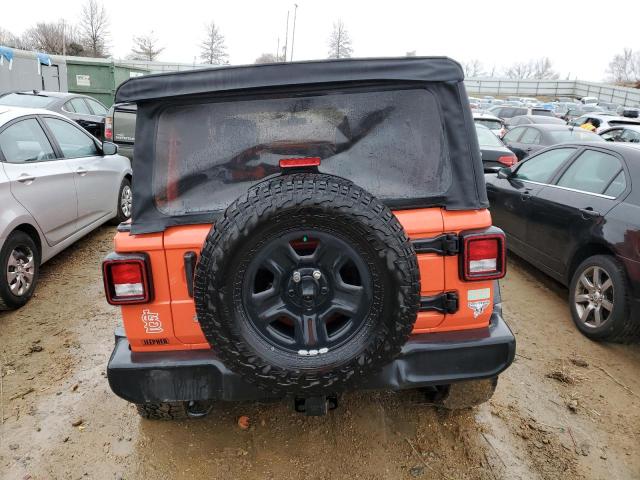 1C4HJXDN5JW221221 - 2018 JEEP WRANGLER SPORT ORANGE photo 6