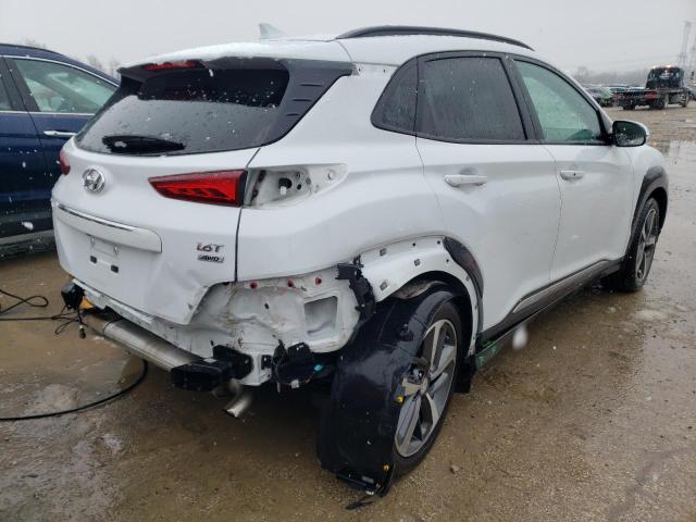 KM8K3CA55LU541890 - 2020 HYUNDAI KONA LIMITED WHITE photo 3