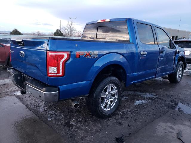 1FTEW1EF7HKC45353 - 2017 FORD F150 SUPERCREW BLUE photo 3