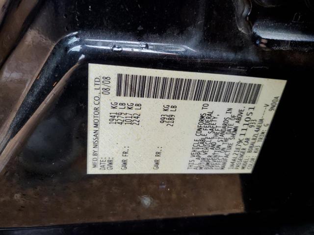 1N4AL21E79C111051 - 2009 NISSAN ALTIMA 4D 2.5 BLACK photo 12