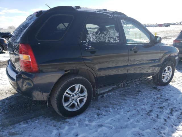 KNDJE723077425693 - 2007 KIA SPORTAGE EX BLACK photo 3