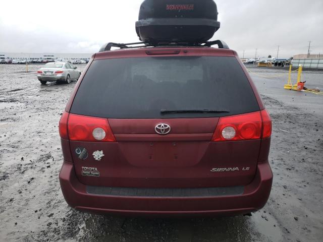 5TDZK23C98S181000 - 2008 TOYOTA SIENNA CE MAROON photo 6