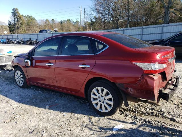 3N1AB7AP1EY276836 - 2014 NISSAN SENTRA S RED photo 2