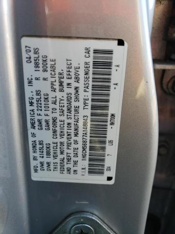 1HGCM56877A148843 - 2007 HONDA ACCORD EX SILVER photo 12