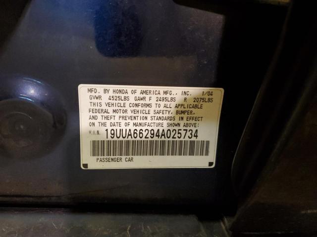 19UUA66294A025734 - 2004 ACURA TL BLUE photo 12