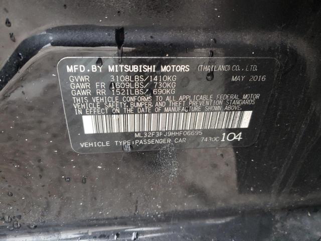 ML32F3FJ9HHF06695 - 2017 MITSUBISHI MIRAGE G4 ES BLACK photo 12