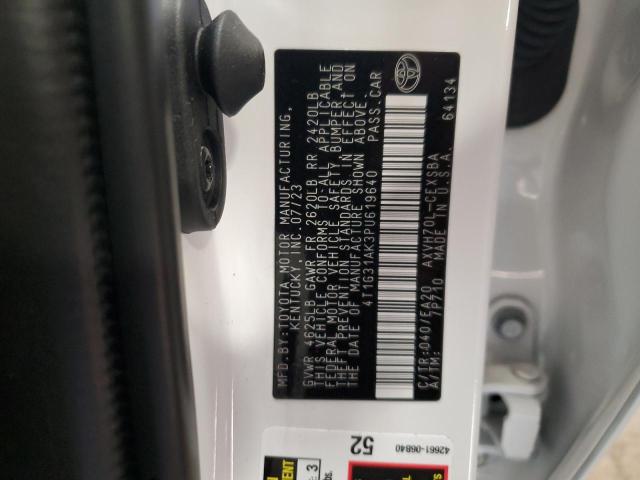 4T1G31AK3PU619640 - 2023 TOYOTA CAMRY SE NIGHT SHADE WHITE photo 12