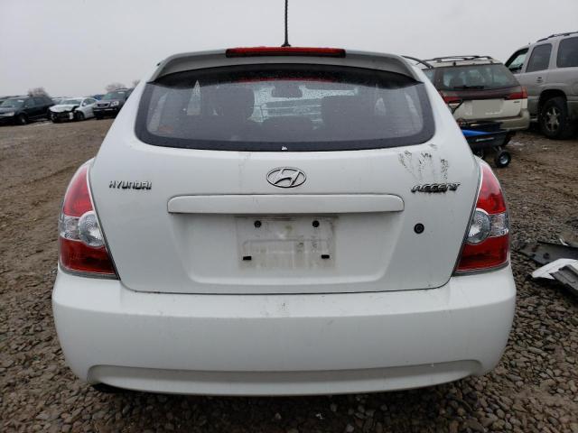 KMHCM36C99U130395 - 2009 HYUNDAI ACCENT GS WHITE photo 6