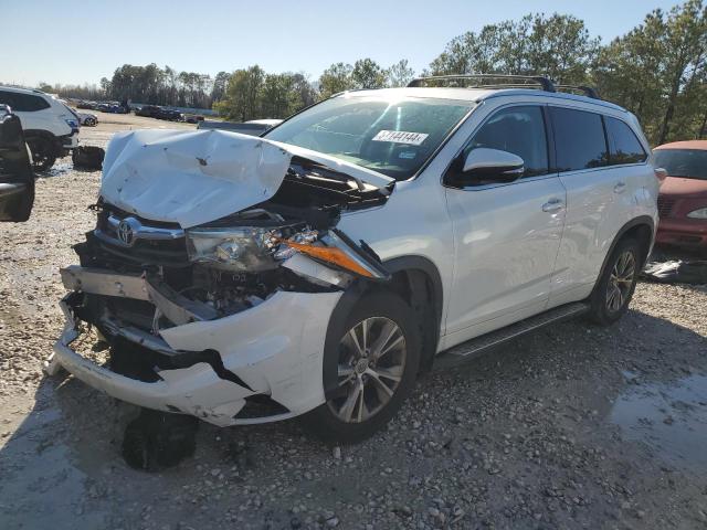 5TDKKRFH3ES024186 - 2014 TOYOTA HIGHLANDER XLE WHITE photo 1