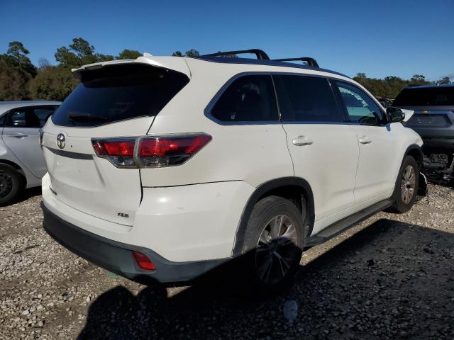 5TDKKRFH3ES024186 - 2014 TOYOTA HIGHLANDER XLE WHITE photo 3