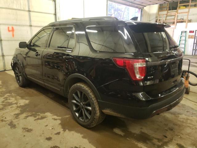 1FM5K8D83HGD84319 - 2017 FORD EXPLORER XLT BLACK photo 2