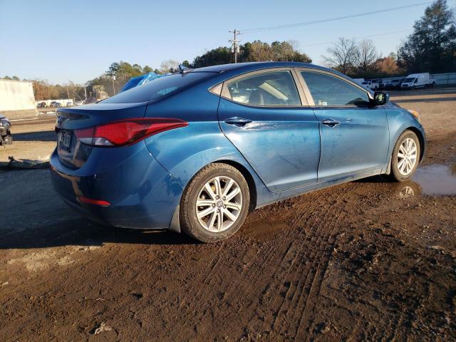 KMHDH4AE0FU389196 - 2015 HYUNDAI ELANTRA SE BLUE photo 3