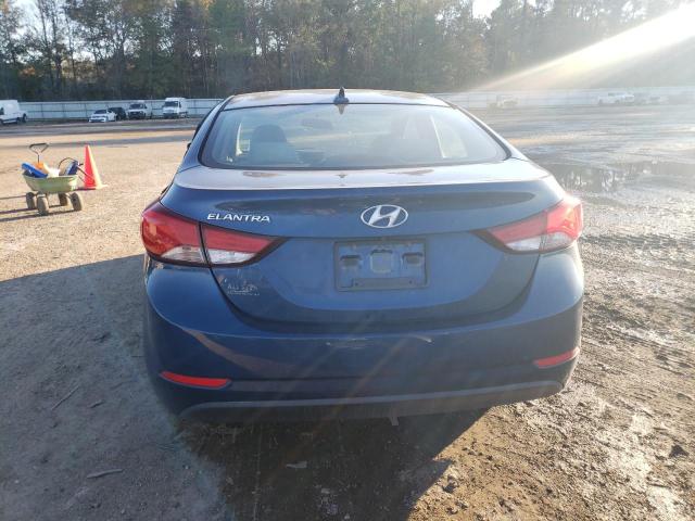 KMHDH4AE0FU389196 - 2015 HYUNDAI ELANTRA SE BLUE photo 6