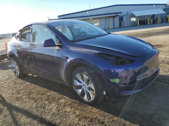 7SAYGDEE8NF444023 - 2022 TESLA MODEL Y BLUE photo 4