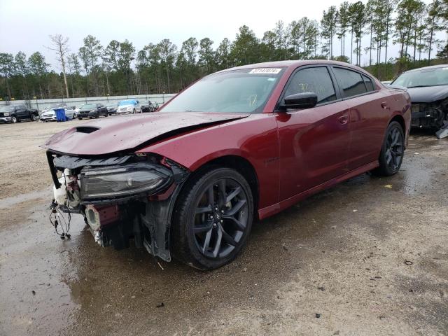 2C3CDXCT3NH126084 - 2022 DODGE CHARGER R/T MAROON photo 1