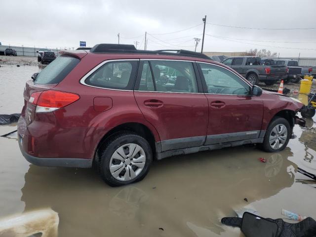 4S4BRBAC4B3406007 - 2011 SUBARU OUTBACK 2.5I RED photo 3