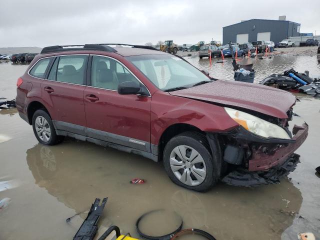 4S4BRBAC4B3406007 - 2011 SUBARU OUTBACK 2.5I RED photo 4