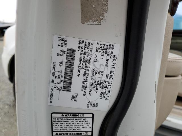 5LMEU88H94ZJ30579 - 2004 LINCOLN AVIATOR თეთრი ფოტო 12