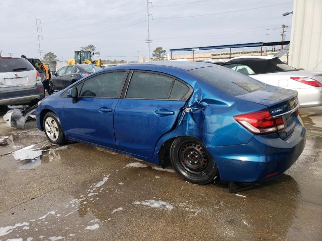 19XFB2F54DE097512 - 2013 HONDA CIVIC LX BLUE photo 2