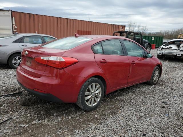 KNAFX4A66E5204552 - 2014 KIA FORTE LX RED photo 3