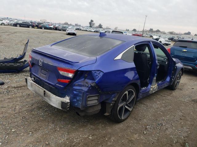 1HGCV1F34KA140136 - 2019 HONDA ACCORD SPORT BLUE photo 3