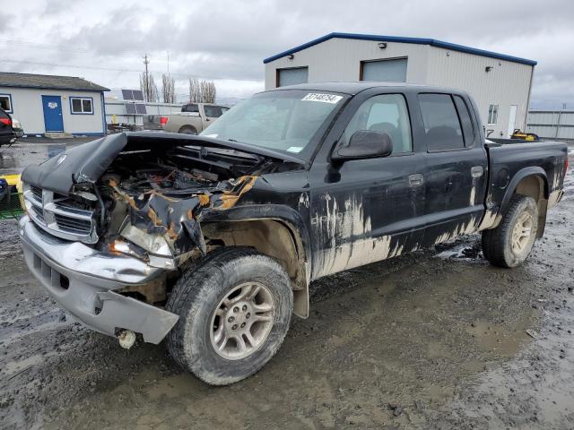 1B7HG48N52S653498 - 2002 DODGE DAKOTA QUAD SLT BLACK photo 1