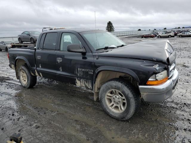 1B7HG48N52S653498 - 2002 DODGE DAKOTA QUAD SLT BLACK photo 4