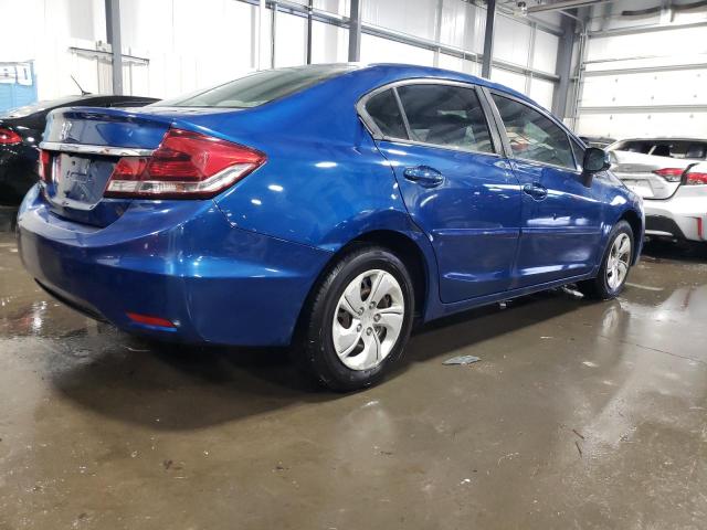 2HGFB2F5XDH566589 - 2013 HONDA CIVIC LX BLUE photo 3