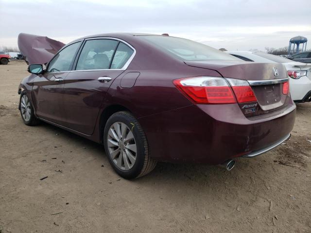 1HGCR3F86EA028826 - 2014 HONDA ACCORD EXL BURGUNDY photo 2