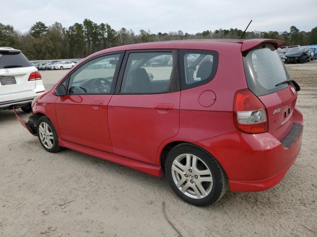 JHMGD38617S025676 - 2007 HONDA FIT S RED photo 2