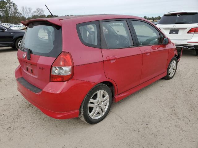 JHMGD38617S025676 - 2007 HONDA FIT S RED photo 3