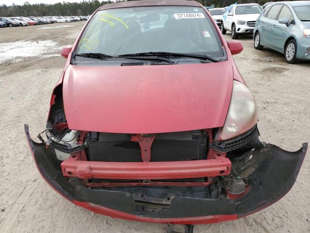 JHMGD38617S025676 - 2007 HONDA FIT S RED photo 5