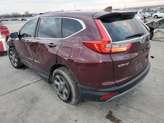 7FARW1H83HE044050 - 2017 HONDA CR-V EXL BURGUNDY photo 2