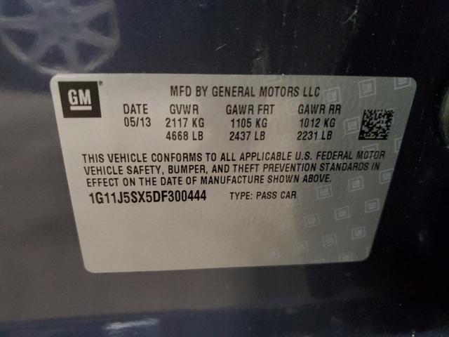 1G11J5SX5DF300444 - 2013 CHEVROLET MALIBU LTZ ლურჯი ფოტო 13