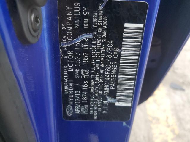 KMHCT4AE6DU487804 - 2013 HYUNDAI ACCENT GLS BLUE photo 12