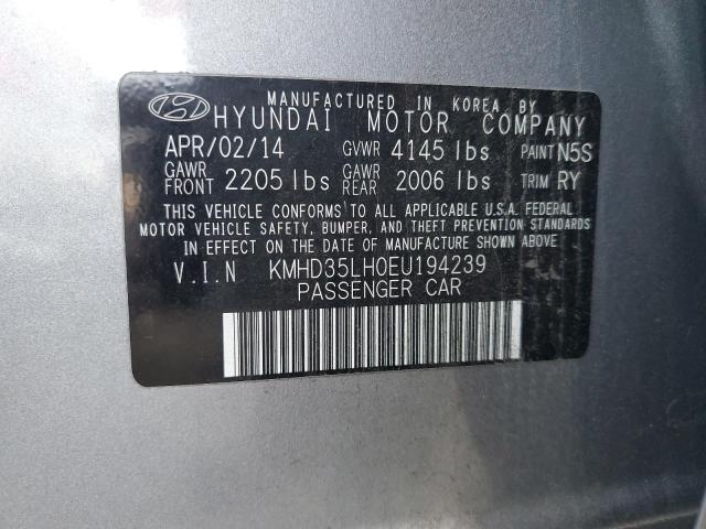 KMHD35LH0EU194239 - 2014 HYUNDAI ELANTRA GT GRAY photo 12