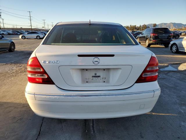 WDBRF61J92F166483 - 2002 MERCEDES-BENZ C 240 WHITE photo 6