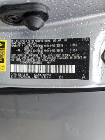 5TDKKRFH7FS066555 - 2015 TOYOTA HIGHLANDER XLE Gümüş foto 13