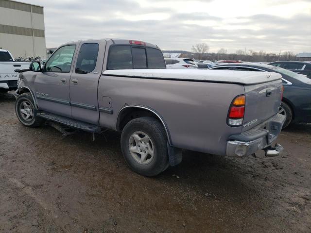 5TBRT3411YS117607 - 2000 TOYOTA TUNDRA ACCESS CAB GRAY photo 2