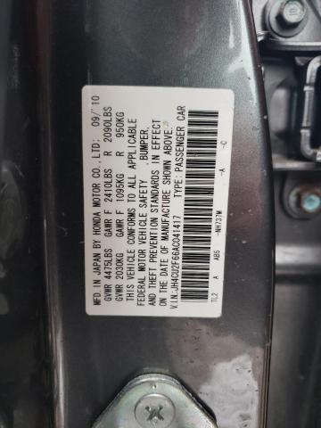 JH4CU2F66AC041417 - 2010 ACURA TSX GRAY photo 12